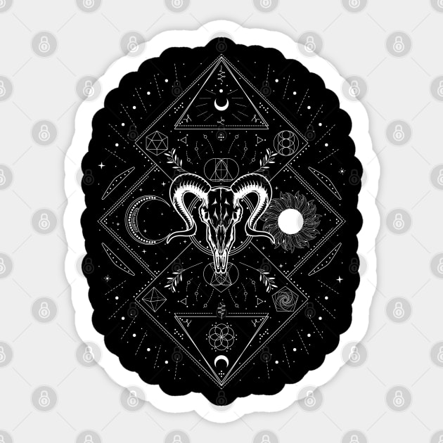 The Horned God | Pagan Symbol Sticker by CelestialStudio